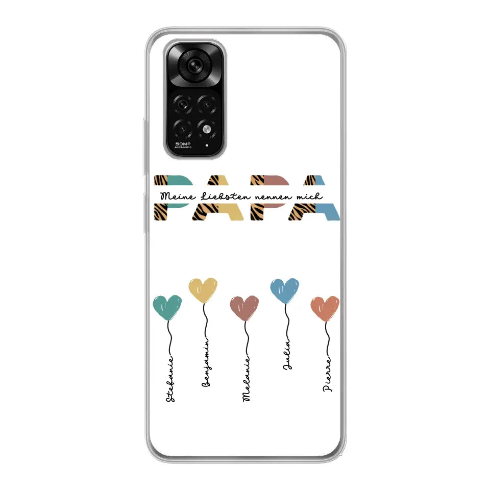 Papa / Opa Herzballons - Personalisierbare Handyhülle