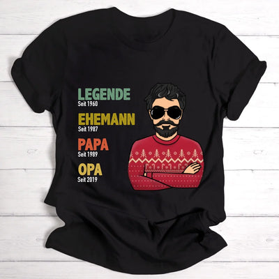 Legende Opa / Papa Weihnachten - Personalisierbares T-Shirt