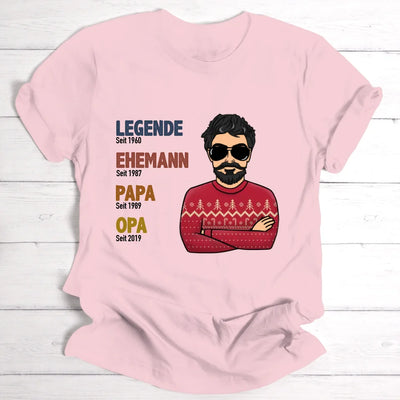 Legende Opa / Papa Weihnachten - Personalisierbares T-Shirt