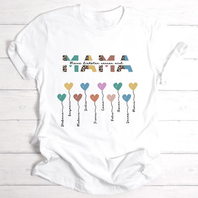 Mama / Oma Herzballons mit eigenem Text - Personalisierbares T-Shirt