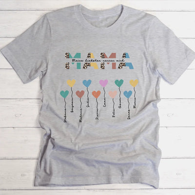 Mama / Oma Herzballons mit eigenem Text - Personalisierbares T-Shirt