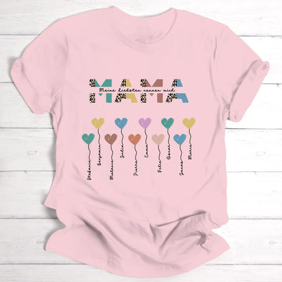 Mama / Oma Herzballons mit eigenem Text - Personalisierbares T-Shirt