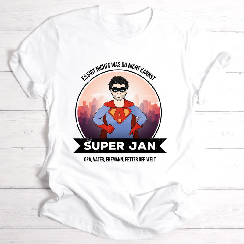 Super-Mann - Personalisierbares T-Shirt