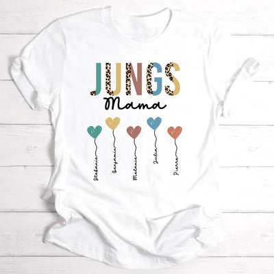 Jungs Mama / Oma Herzballons - Personalisierbares Damen-Shirt