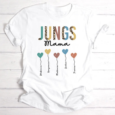 Jungs Mama / Oma Herzballons - Personalisierbares Damen-Shirt