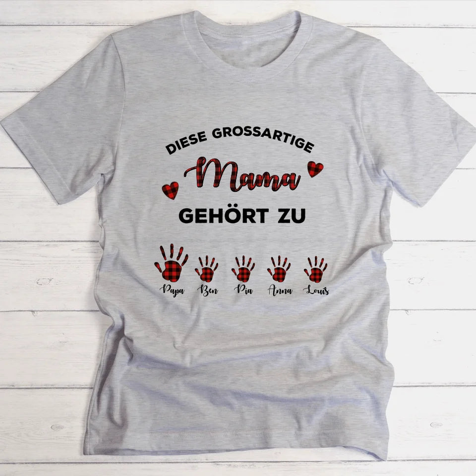 Grossartige Mama - Personalisierbares T-Shirt - wefriends