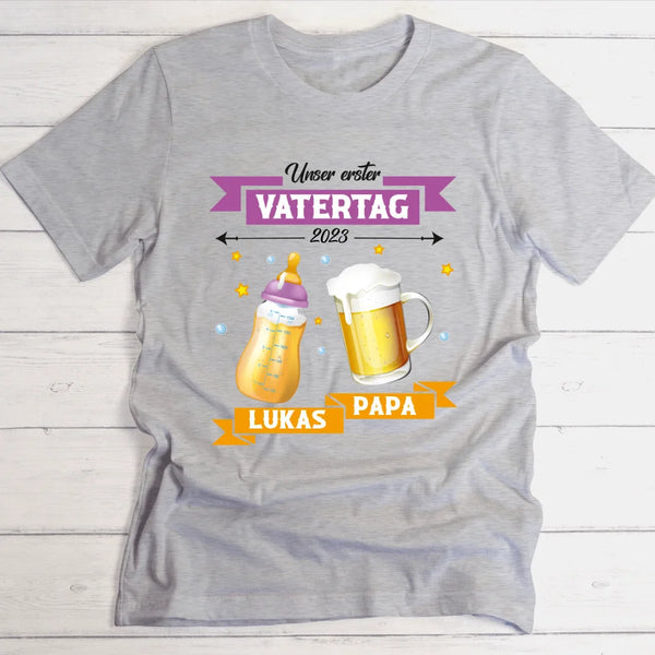 Erster Vatertag - Personalisierbares T-Shirt