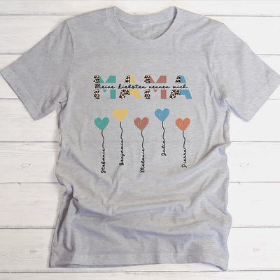 Mama / Oma Herzballons - Personalisierbares Damen-Shirt