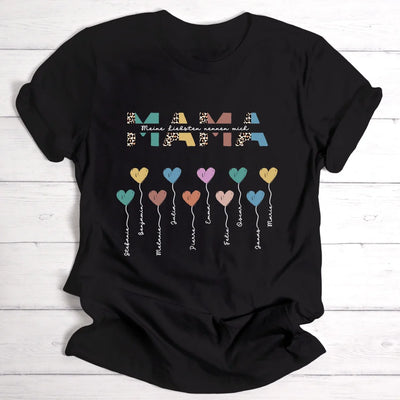 Mama / Oma Herzballons - Personalisierbares Damen-Shirt