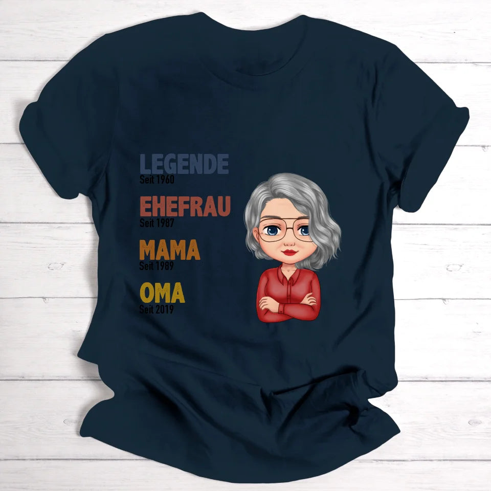 Legende Oma / Mama - Personalisierbares Damen-Shirt