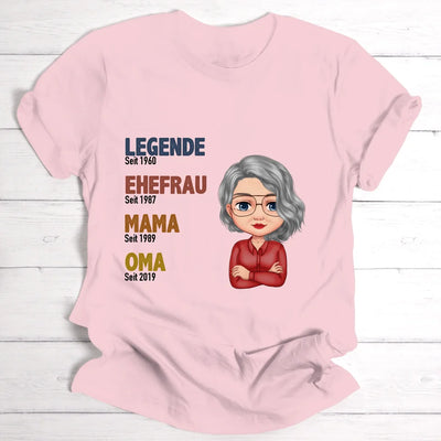 Legende Oma / Mama - Personalisierbares Damen-Shirt