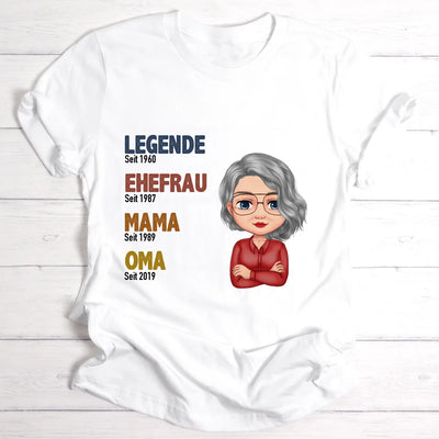 Legende Oma / Mama - Personalisierbares Damen-Shirt