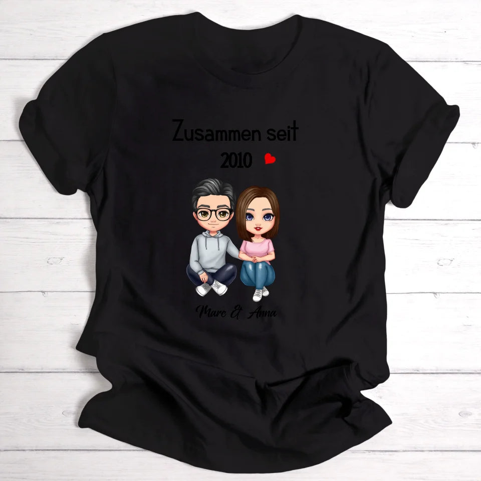 Comic Style Paar - Personalisierbares T-Shirt