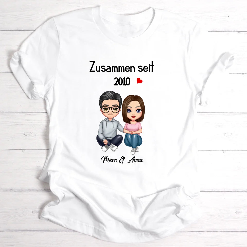 Comic Style Paar - Personalisierbares T-Shirt