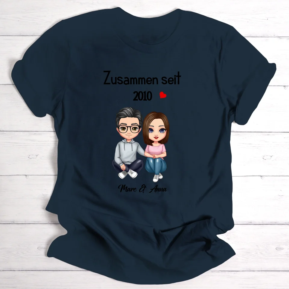 Comic Style Paar - Personalisierbares T-Shirt