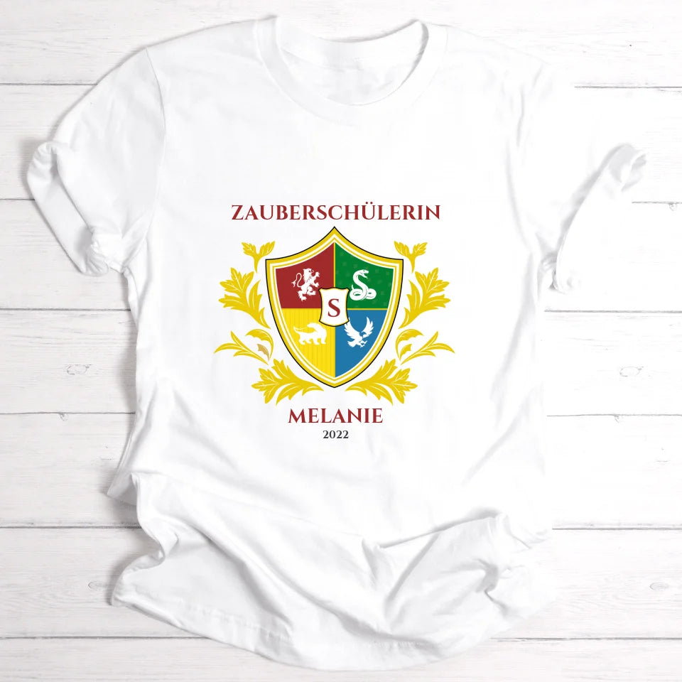 Zauberschülerin - Personalisierbares T-Shirt