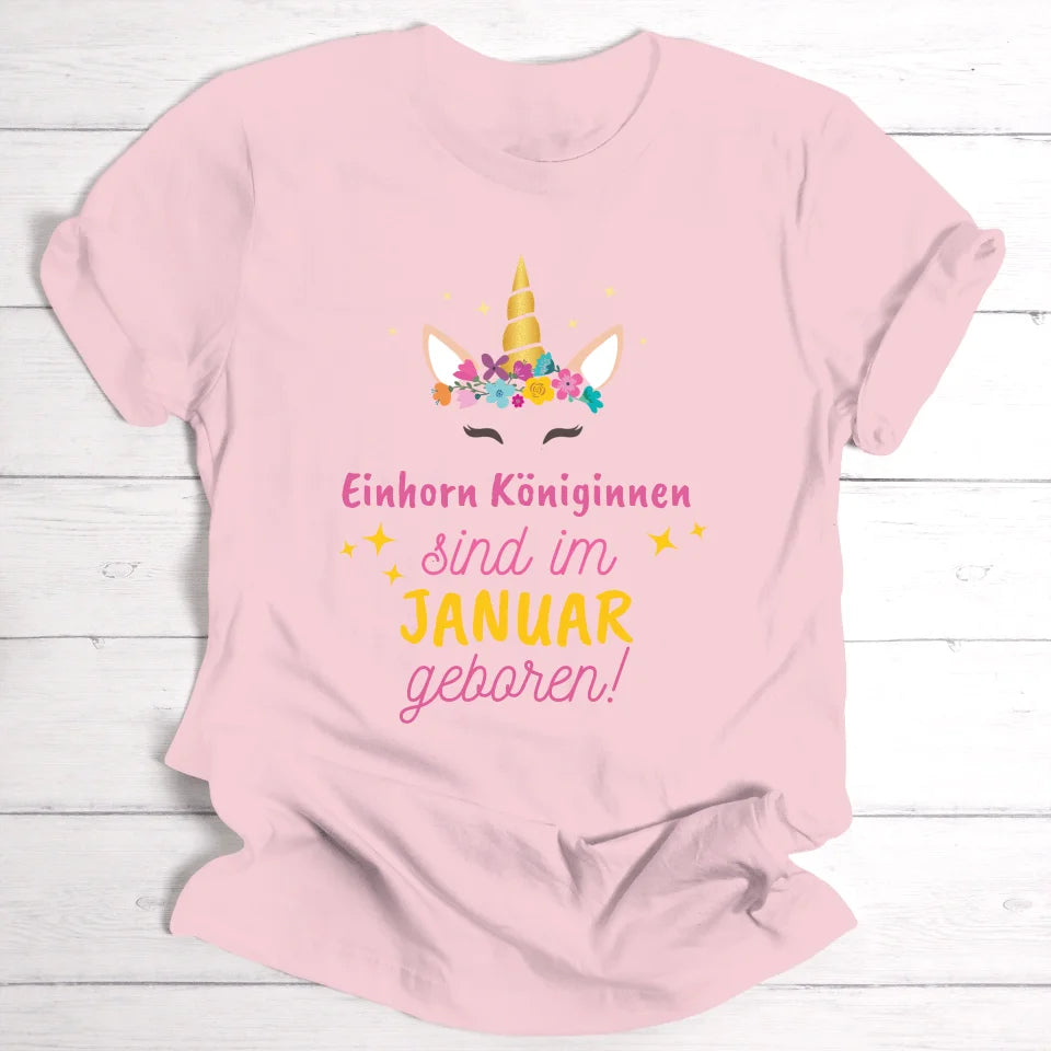 Einhorn Königinnen - Personalisierbares T-Shirt