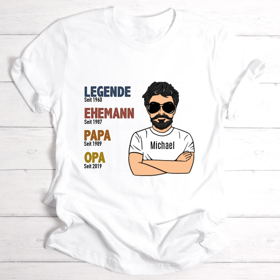 Legende Opa / Papa - Personalisierbares T-Shirt