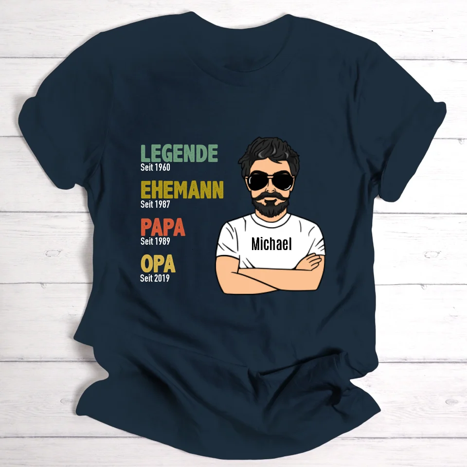 Legende Opa / Papa - Personalisierbares T-Shirt