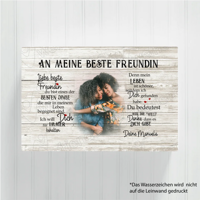 Für Freundinnen - Personalisierte Leinwand