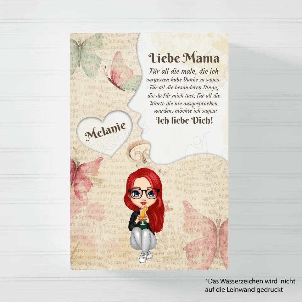 Liebe Mama - Personalisierbare Leinwand - wefriends