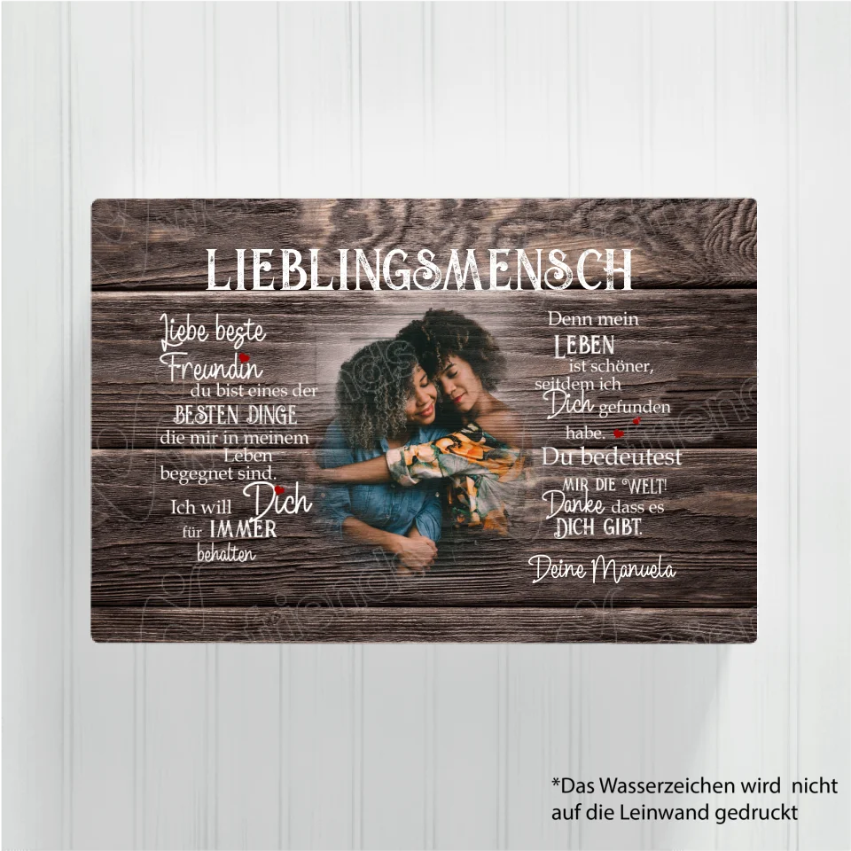 Lieblingsmensch - Personalisierbare Leinwand - wefriends