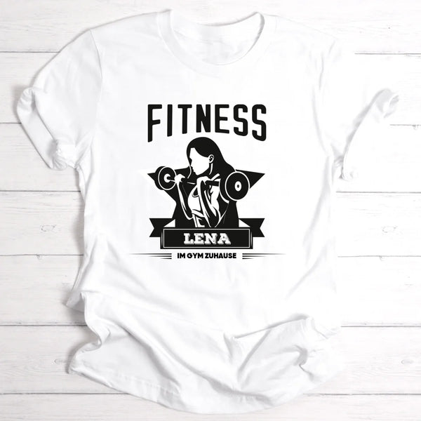 Im Gym zuhause - Personalisierbares Frauen T-Shirt