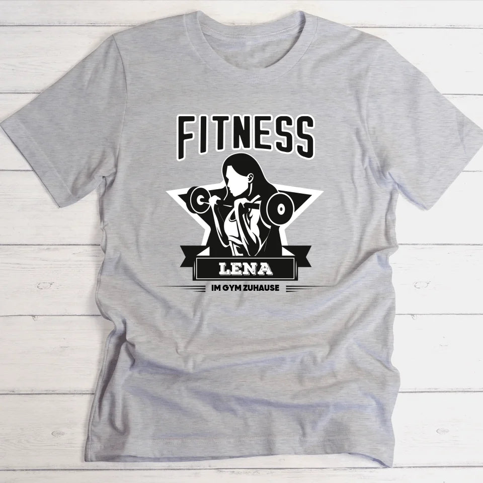 Im Gym zuhause - Personalisierbares Frauen T-Shirt