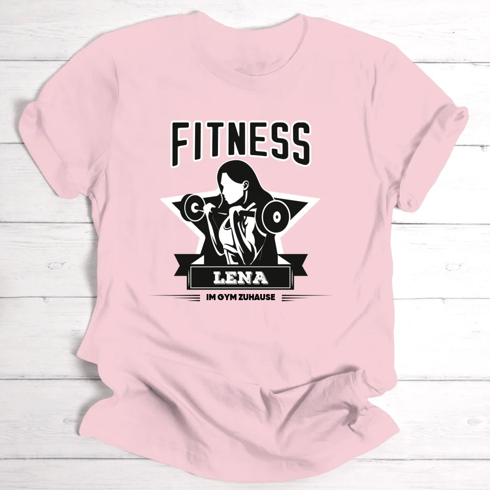 Im Gym zuhause - Personalisierbares Frauen T-Shirt