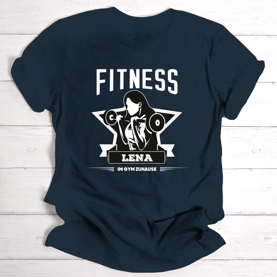 Im Gym zuhause - Personalisierbares Frauen T-Shirt