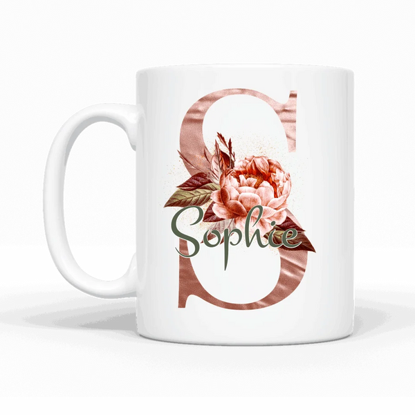 Namenstasse Design Edition rosig (einseitig) - Personalisierbare Tasse