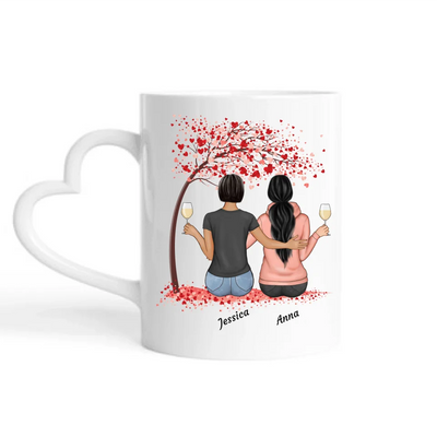 Freundinnen unterm Baum - Personalisierte Tasse