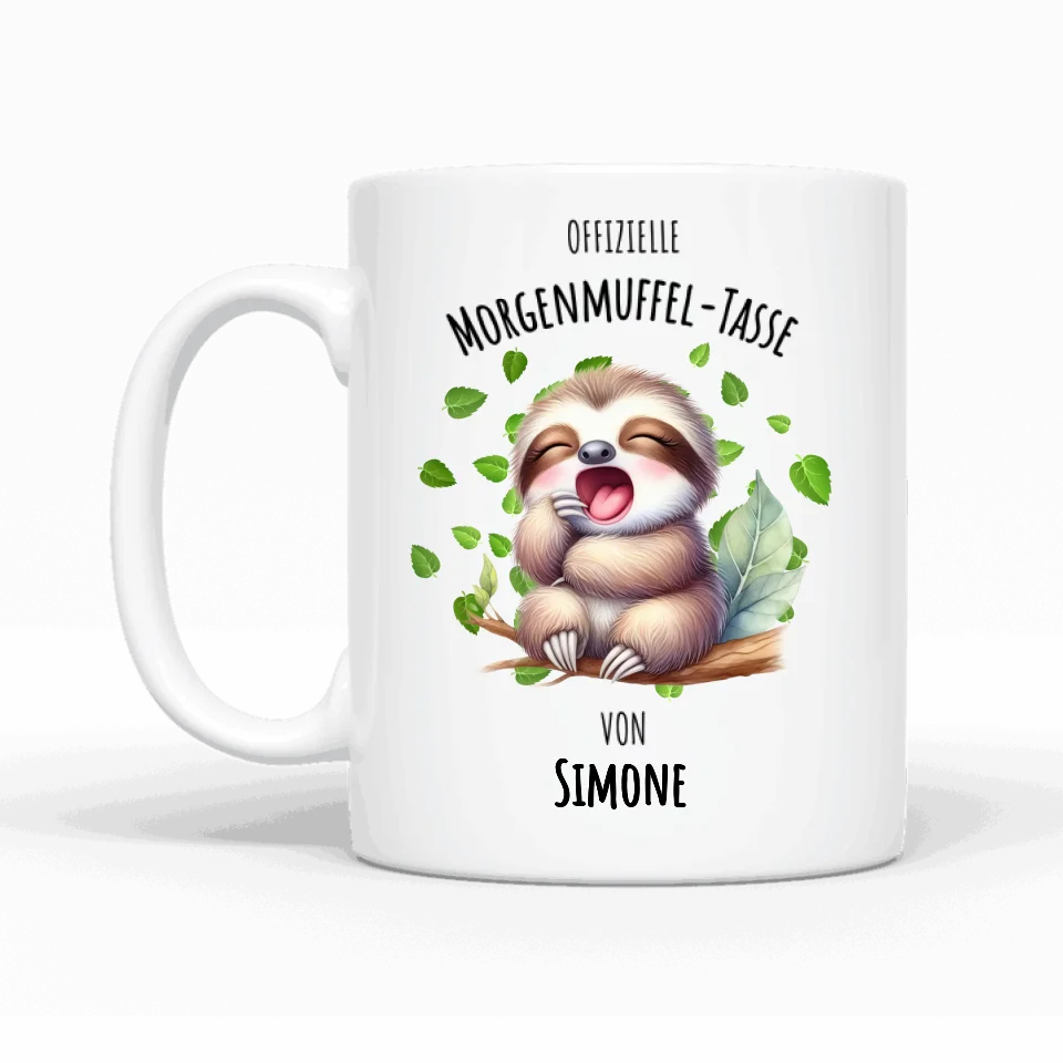 Offizieller Morgenmuffel - Personalisierbare Tasse