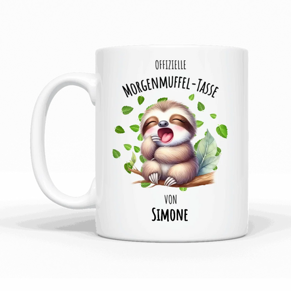 Offizieller Morgenmuffel - Personalisierbare Tasse