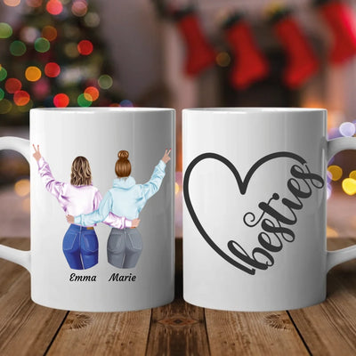 Besties - Personalisierbare Tasse