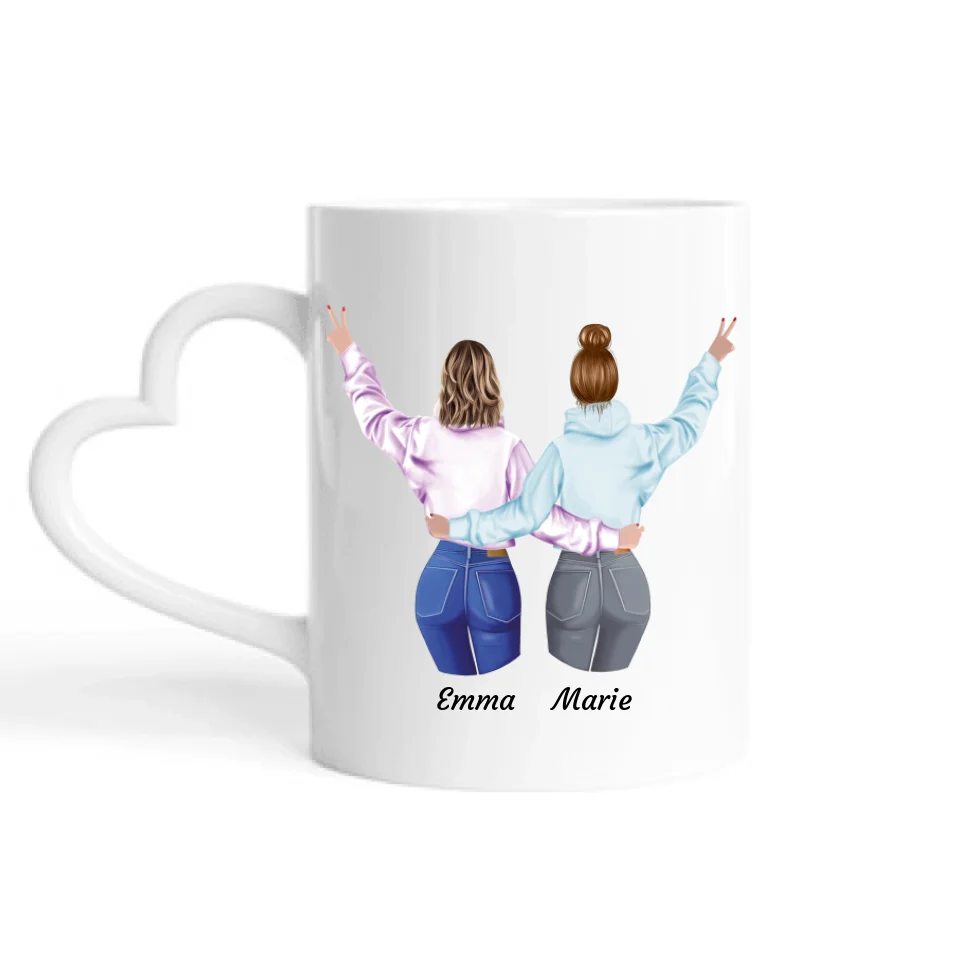 Besties - Personalisierbare Tasse