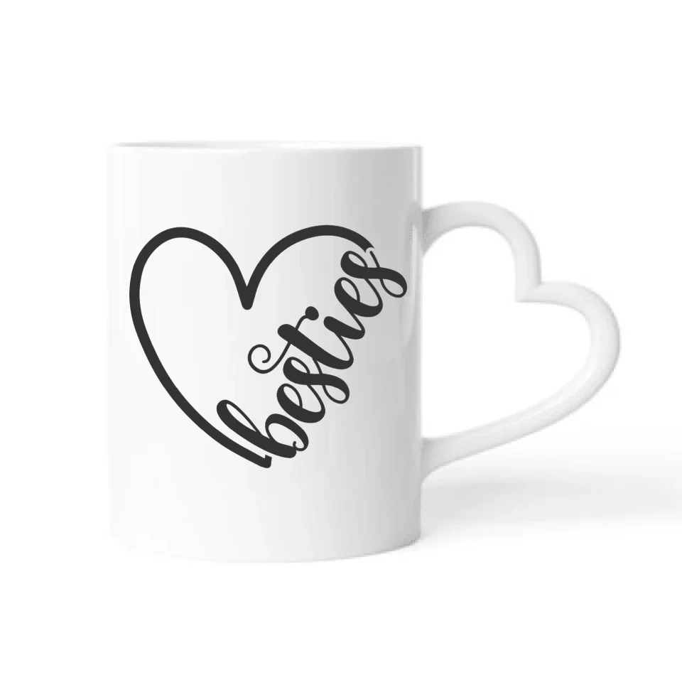 Besties seitlich - Personalisierbare Tasse