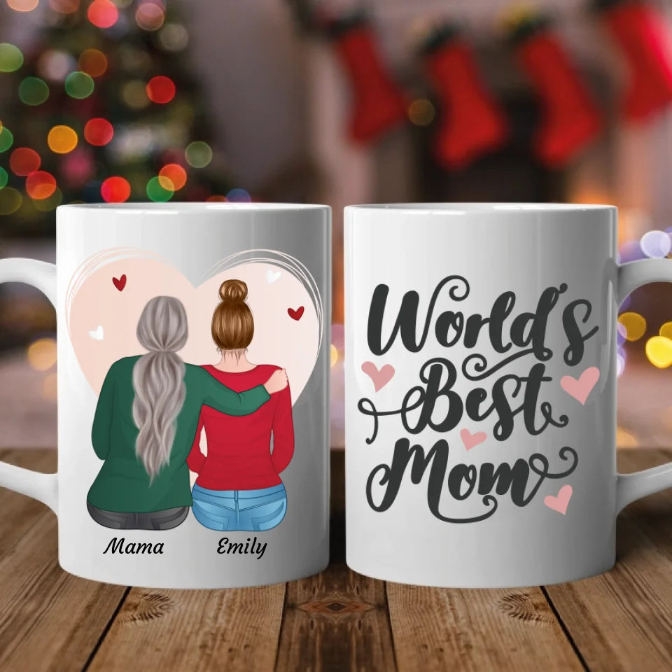 Mutter und Tochter - Personalisierbare Tasse