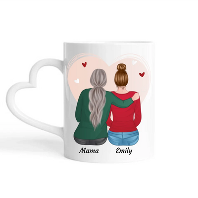 Mutter und Tochter - Personalisierbare Tasse