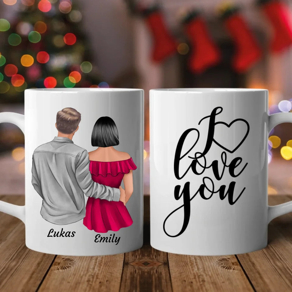 Verliebtes Paar - Personalisierbare Tasse