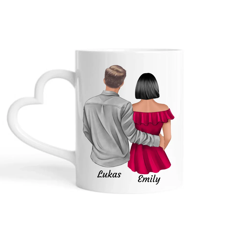 Verliebtes Paar - Personalisierbare Tasse