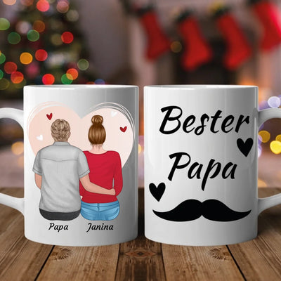 Vater und Tochter - Personalisierbare Tasse