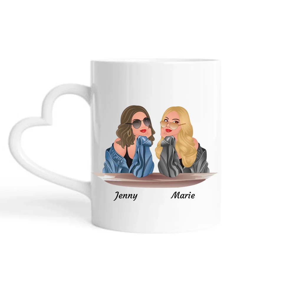 Sassy Besties - Personalisierbare Tasse