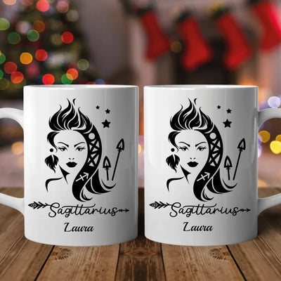 Sternzeichen Gesichter - Personalisierbare Tasse