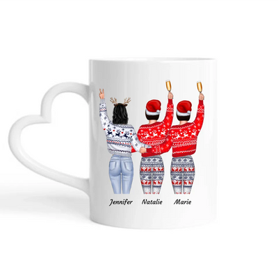 3 Stehende Besties Weihnachten (Limitierte Edition) - Personalisierbare Tasse