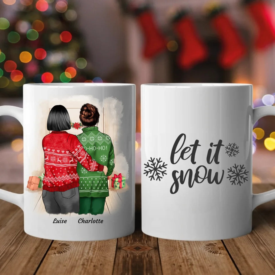 Mutter und Tochter (limitierte Weihnachtsedition) - Personalisierbare Tasse