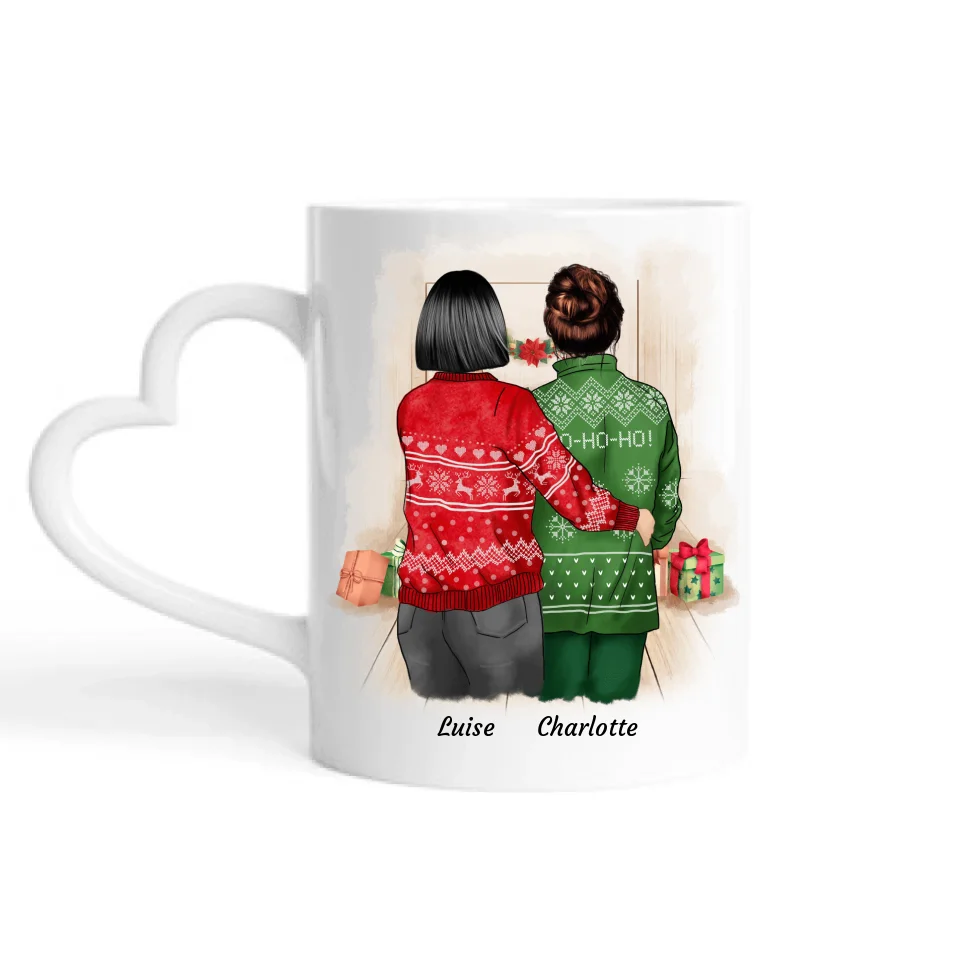 Mutter und Tochter (limitierte Weihnachtsedition) - Personalisierbare Tasse