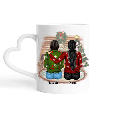 Weihnachtliche Frauen - Personalisierbare Tasse