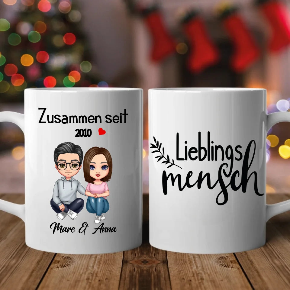 Comic Style Paar - Personalisierbare Tasse