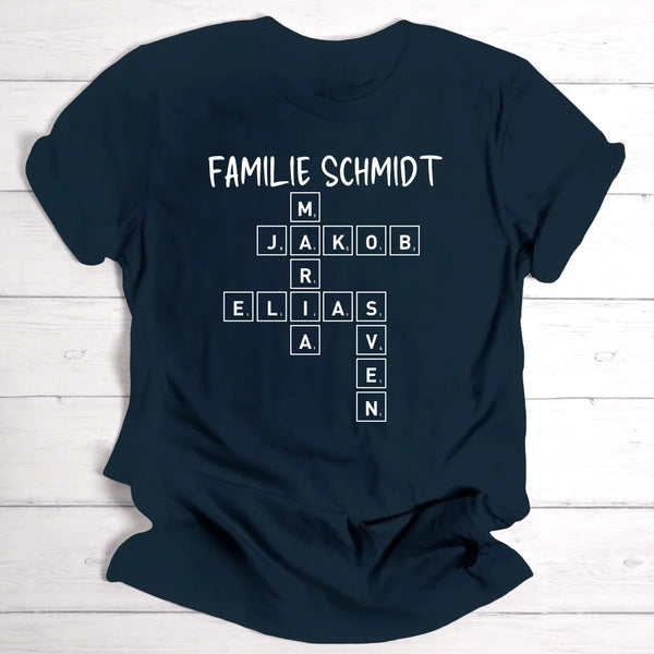 Familie Scrabble- Personalisierbares T-Shirt